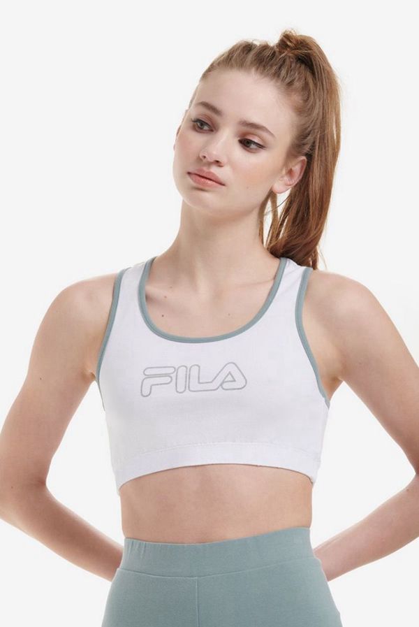 Fila Rebeca Bra Women's Tops - White/Silver,NZ 527-32968